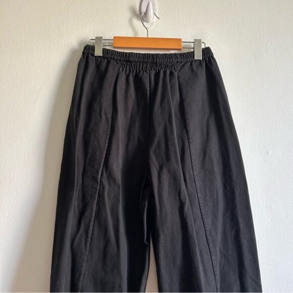 COS Sz 4 Black Barrel Relaxed Trendy Cotton Pants - Picture 10 of 13